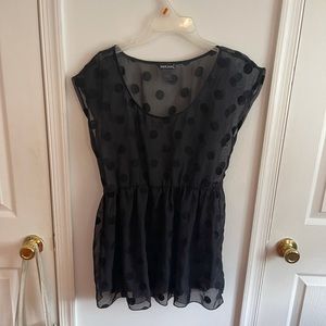 Wet seal black short sleeve blouse